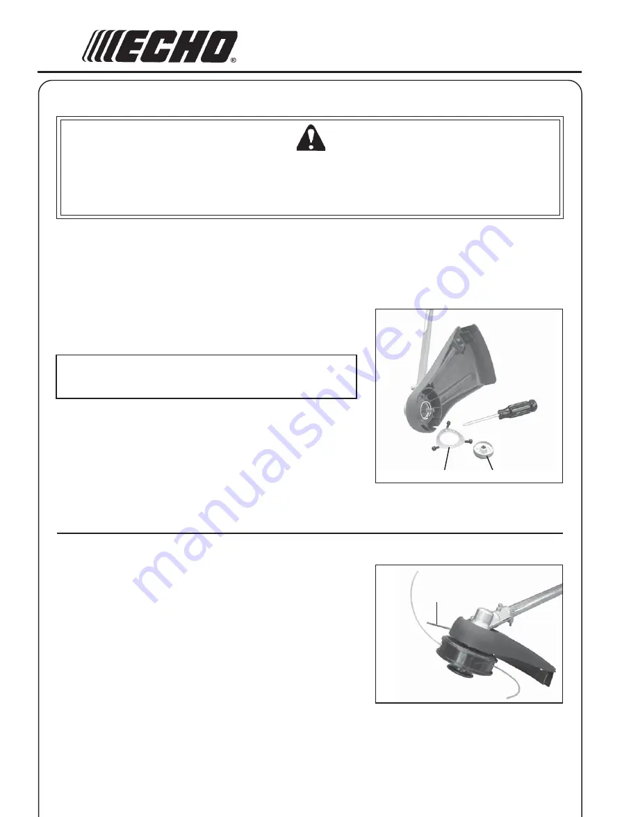 Echo SRM-210 - 11-03 SERIAL NUMBER... Operator'S Manual Download Page 12