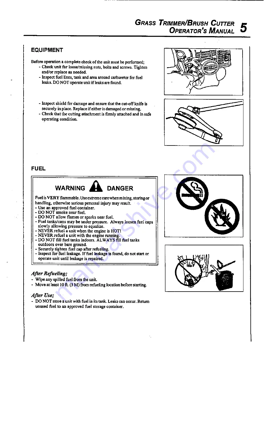 Echo SRM-2100SB Type 1 Operator'S Manual Download Page 5