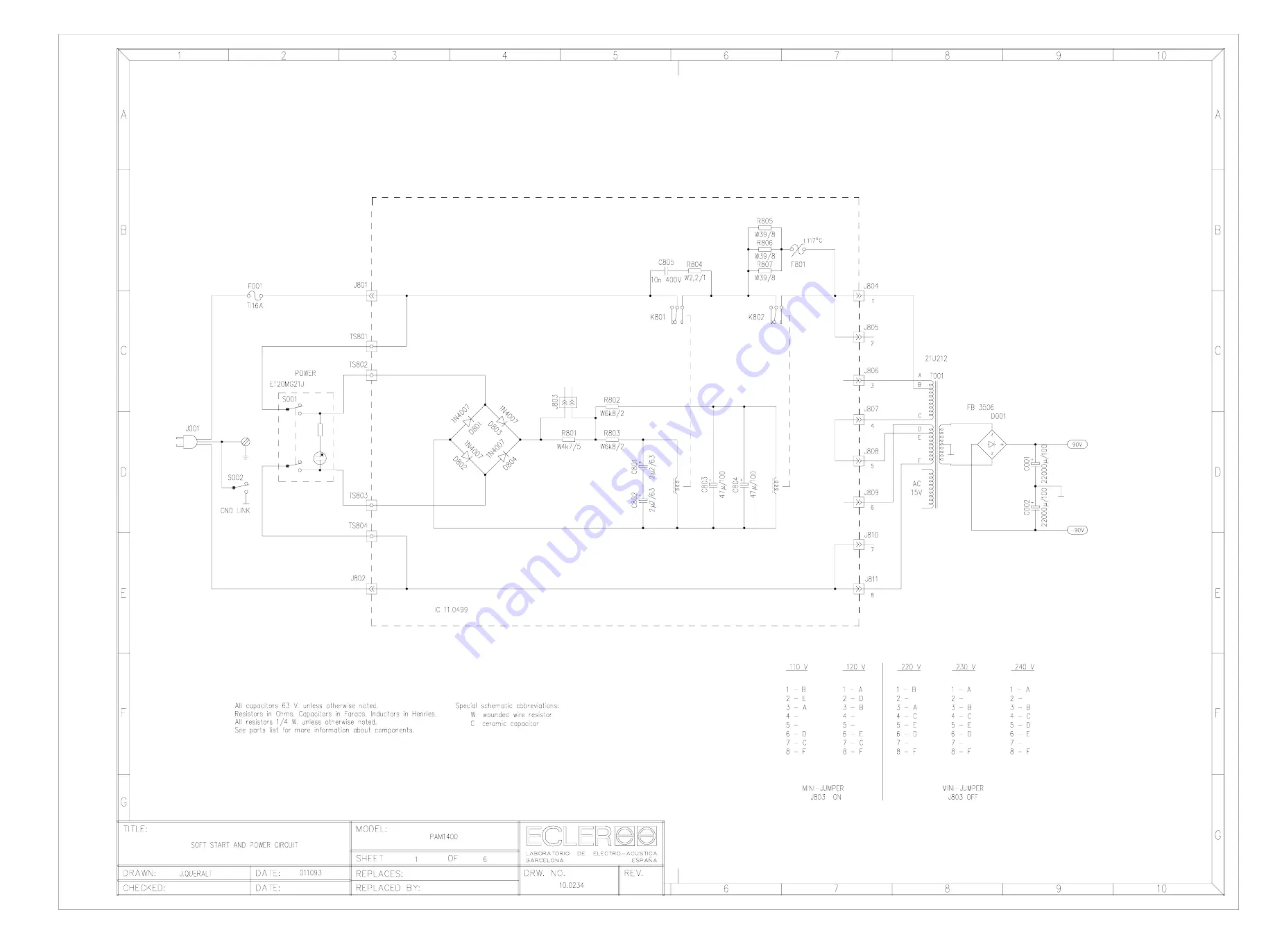 Ecler PAM1400 Service Manual Download Page 25