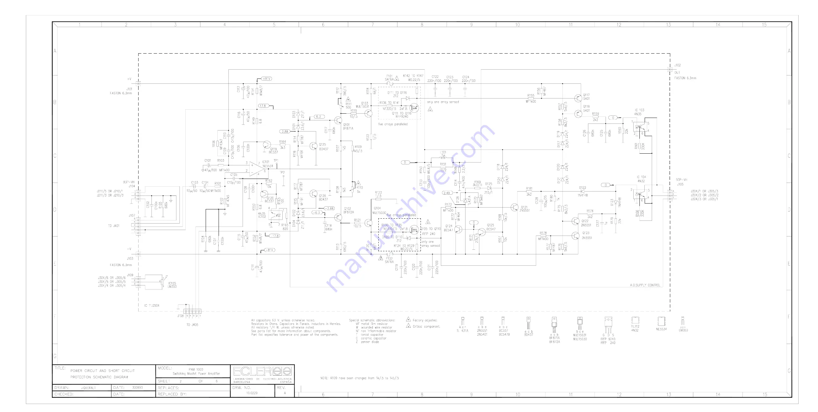 Ecler PAM1400 Service Manual Download Page 91