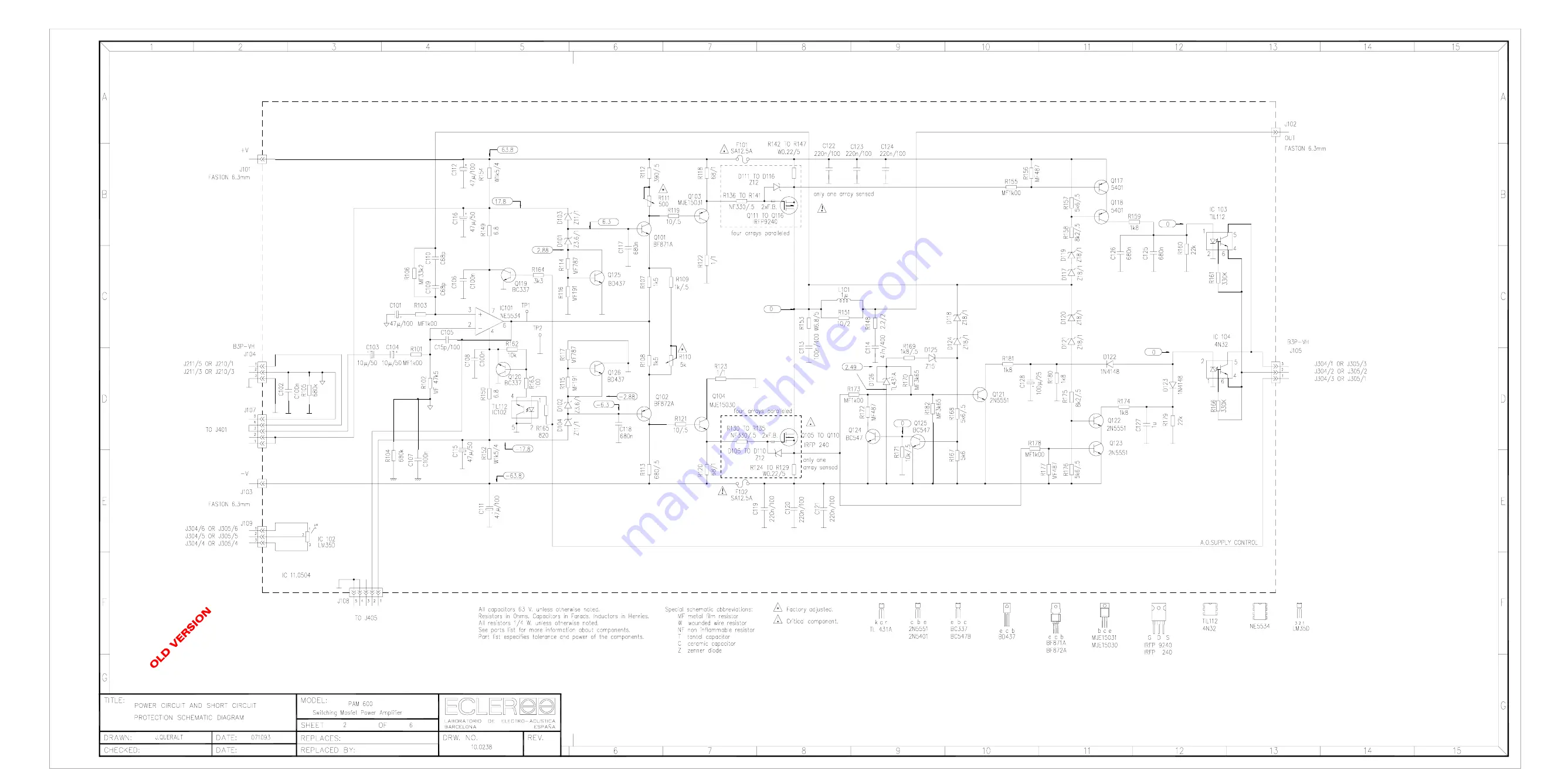 Ecler PAM1400 Service Manual Download Page 116