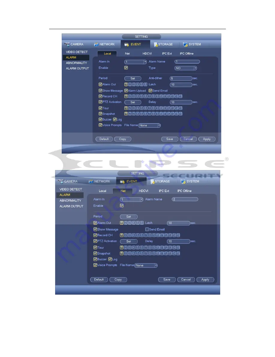 Eclipse Security ECL-CVDVR32 User Manual Download Page 114