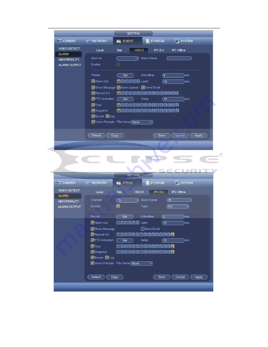 Eclipse Security ECL-CVDVR32 User Manual Download Page 115