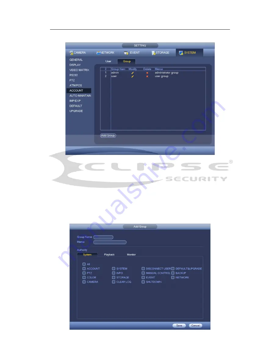 Eclipse Security ECL-CVDVR32 User Manual Download Page 153