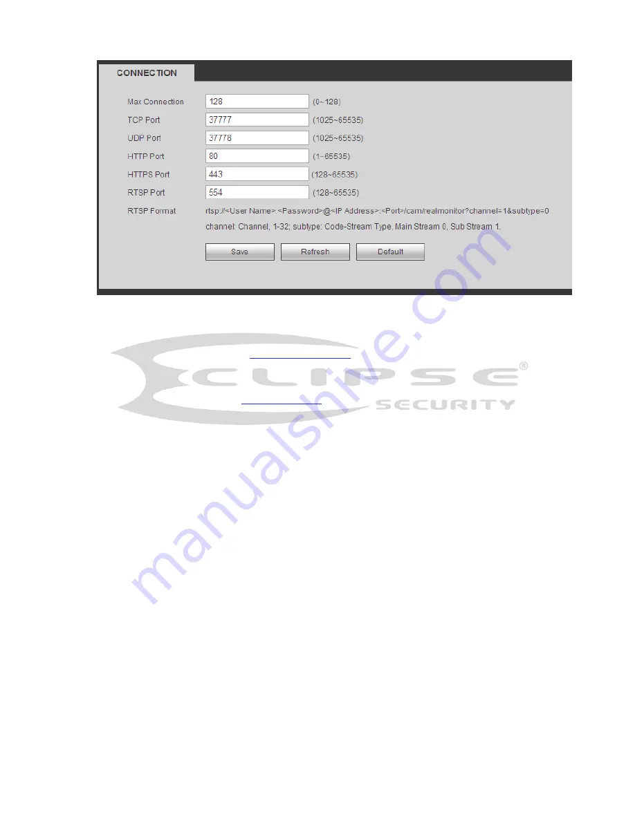 Eclipse Security ECL-NVR16P-DH User Manual Download Page 170