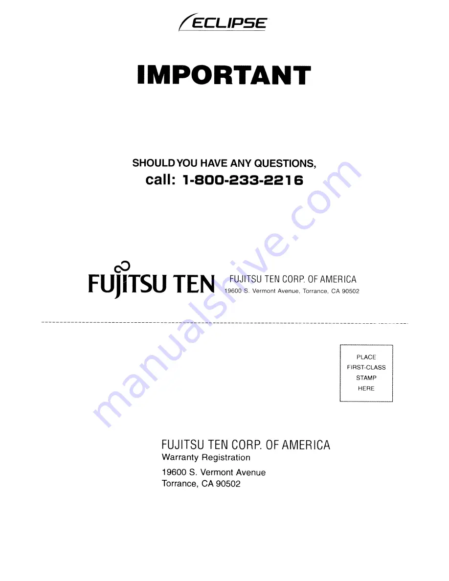 Eclipse EA4000 Owner'S Manual Download Page 21