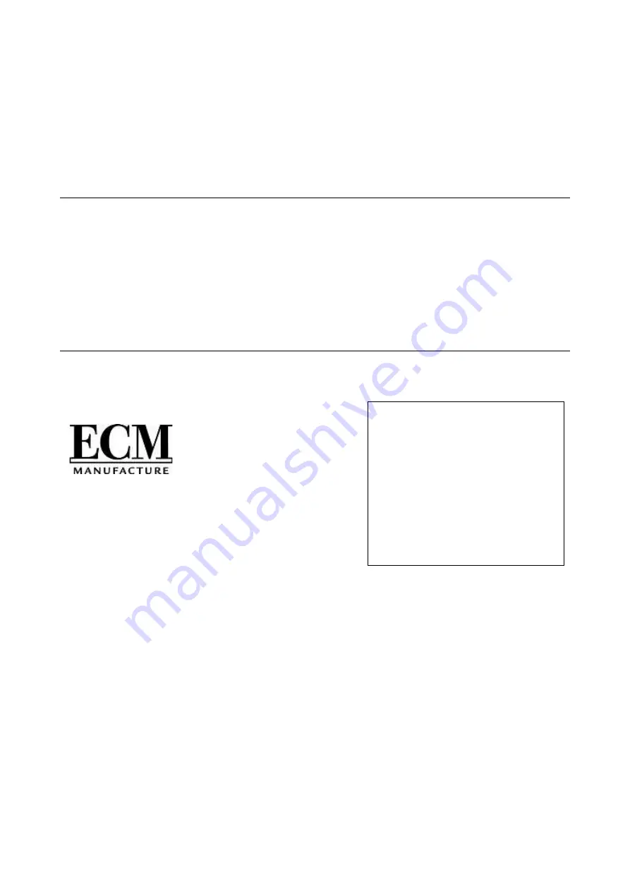 ECM Manufacture Classika PID User Manual Download Page 2