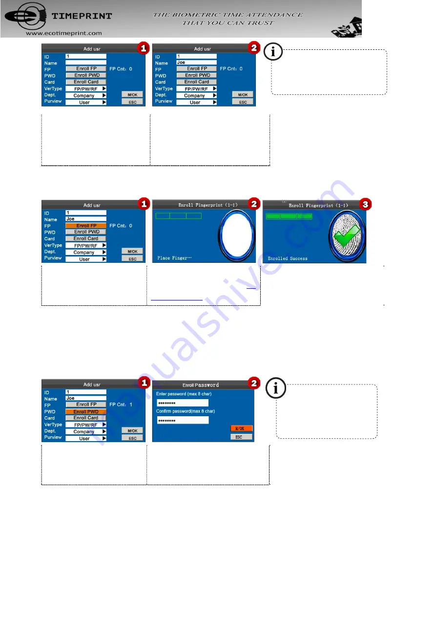 Eco TimePrint ECO TA500 User Manual Download Page 12