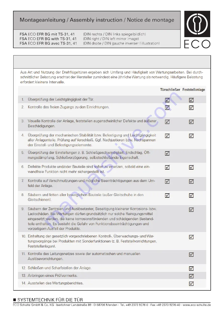 Eco TS-31 Assembly Instruction Manual Download Page 16