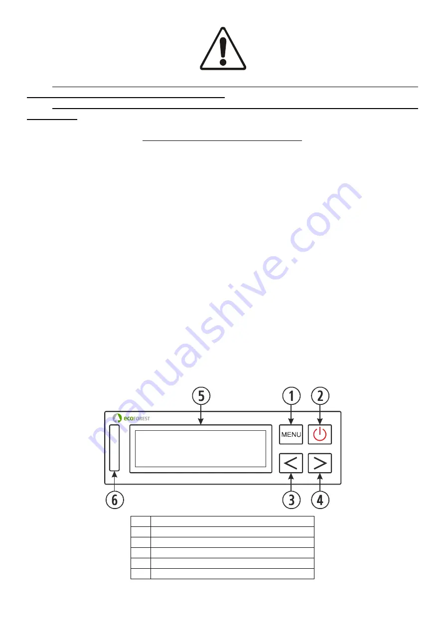 ECOFOREST Cantina Super Installation And Maintenance Manual Download Page 4