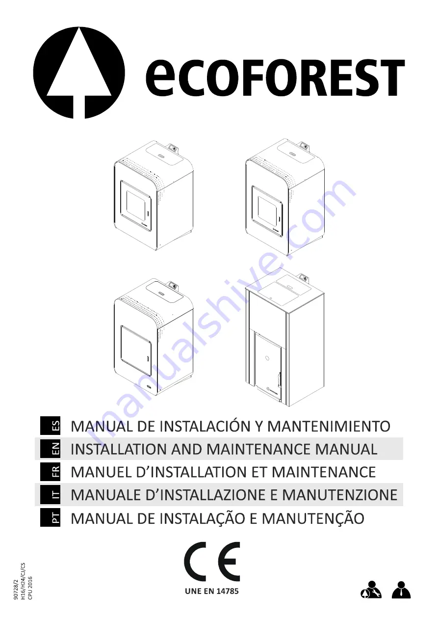 ECOFOREST CS 2012/08 Installation And Maintenance Manual Download Page 1