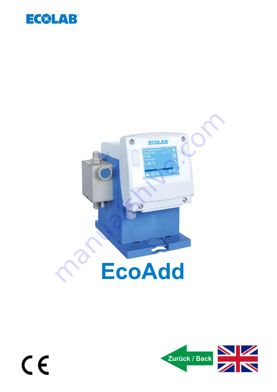 Ecolab EcoAdd Скачать руководство пользователя страница 1