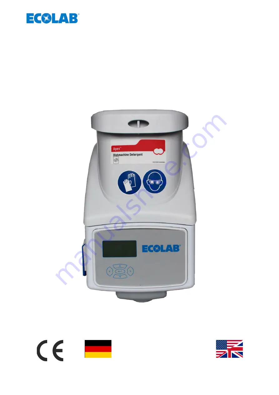 Ecolab EcoPlus PDRX Short Operating Instructions Download Page 1