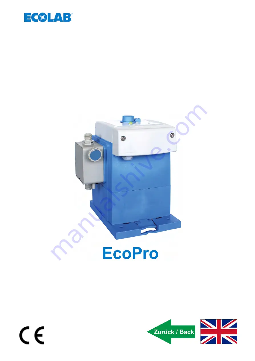 Ecolab EcoPro Operating Instructions Manual Download Page 93