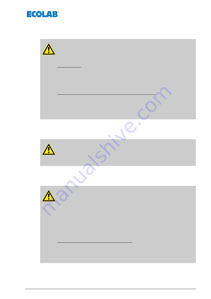 Ecolab MULTILINE 1000 Short Operating Instructions Download Page 19