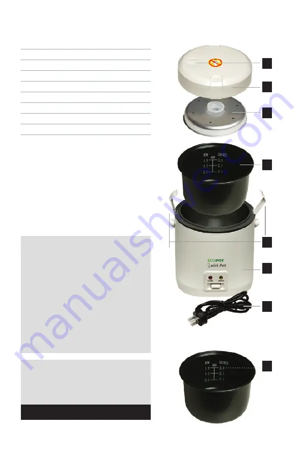 ECOPOT ECPQP01 User Manual & Recipes Download Page 2