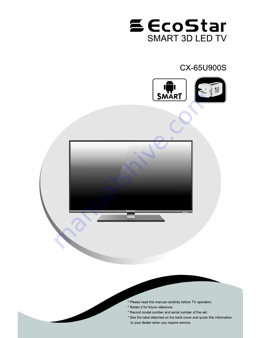 ECOSTAR CX-65U900S Owner'S Instruction Manual Download Page 1