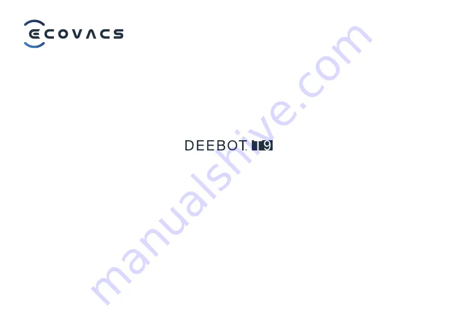 ECOVACS Deebot T9 Instruction Manual Download Page 1