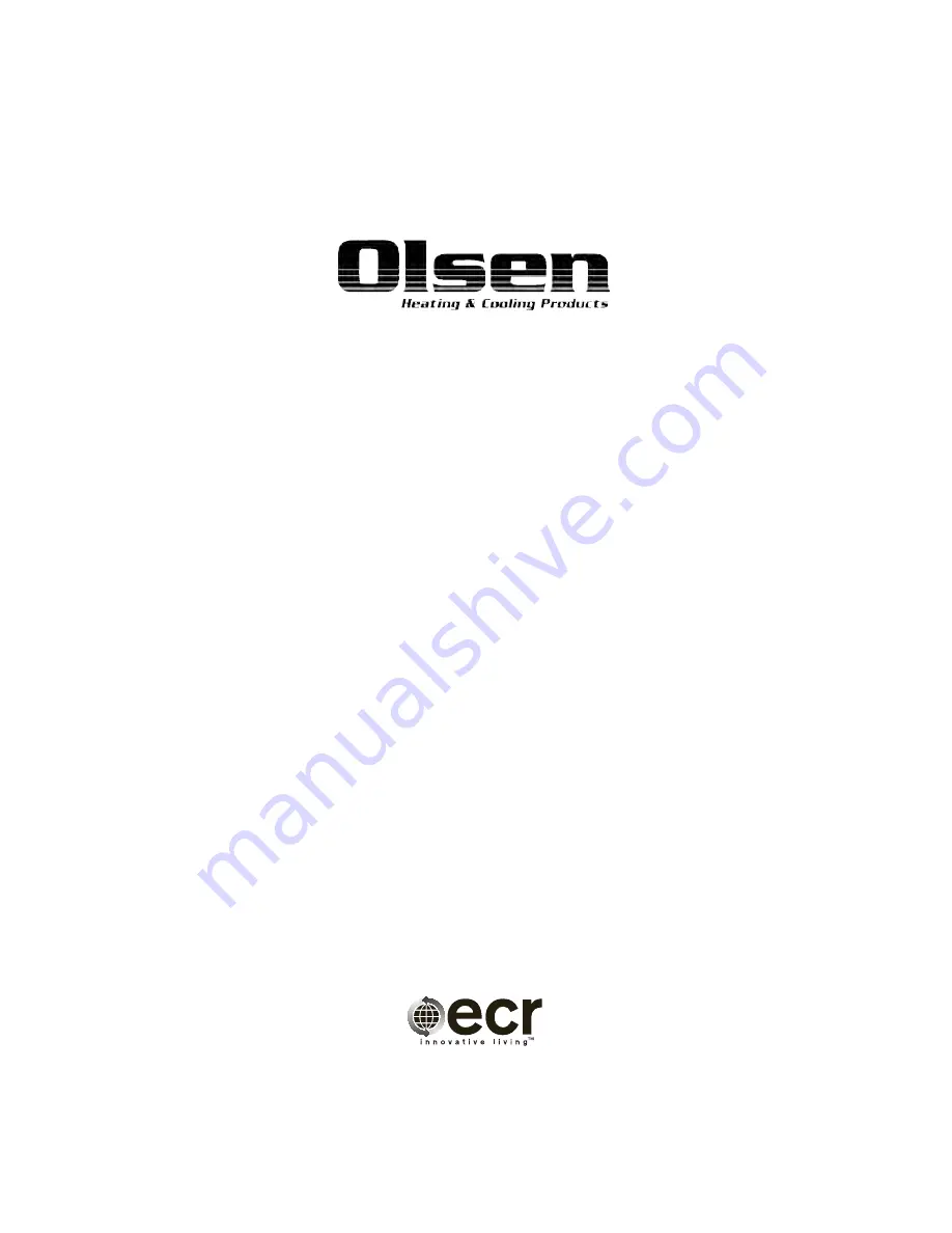 ECR International Olsen OLSSC-050 Installation, Operation & Maintenance Manual Download Page 84