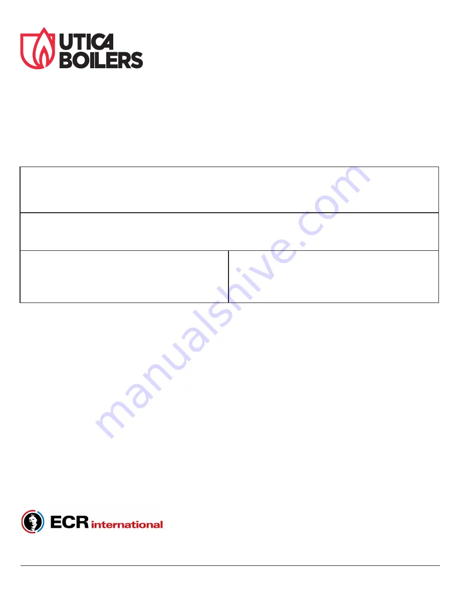 ECR International Utica Boilers MACF-150 User'S Information Manual Download Page 8