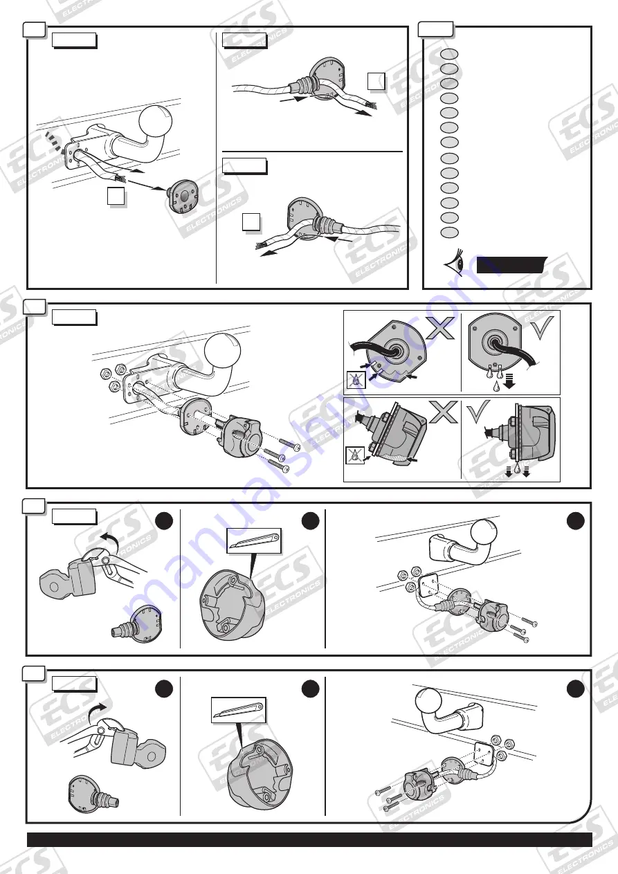 ECS Electronics HY-070-BH Fitting Instructions Electric Wiring Download Page 9