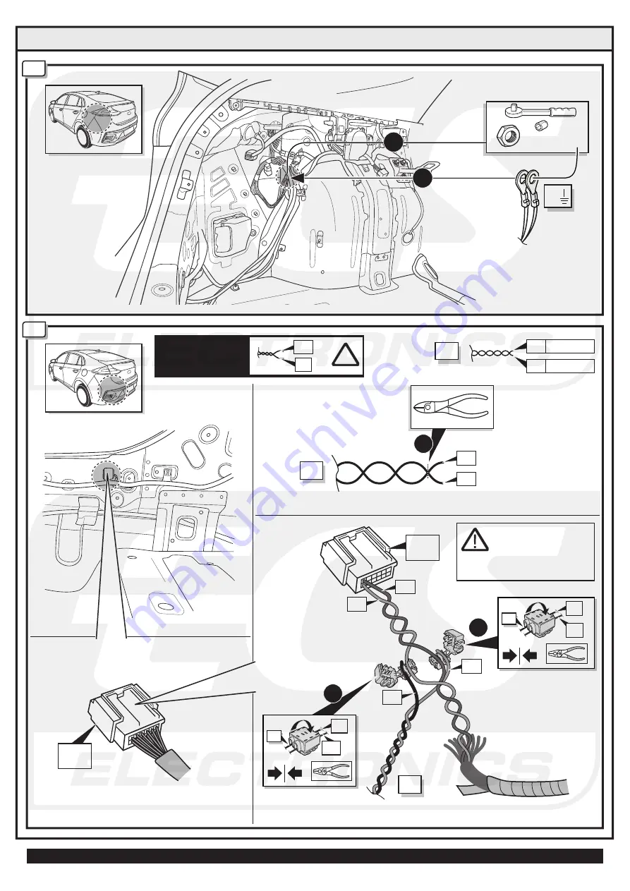 ECS Electronics HY-123-DX Fitting Instructions Electric Wiring Download Page 12