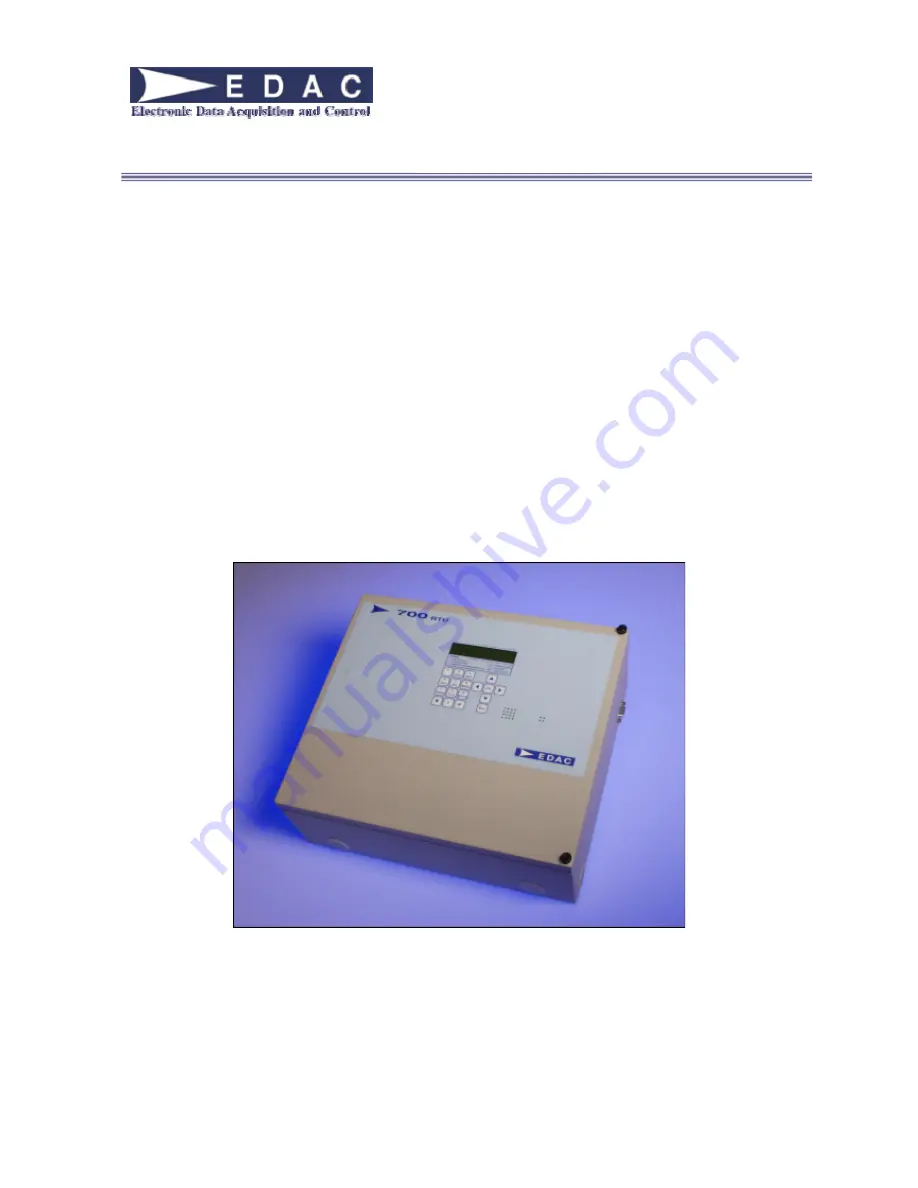 EDAC Electronics Ltd. EDAC700 RTU Technical Reference Manual Download Page 1