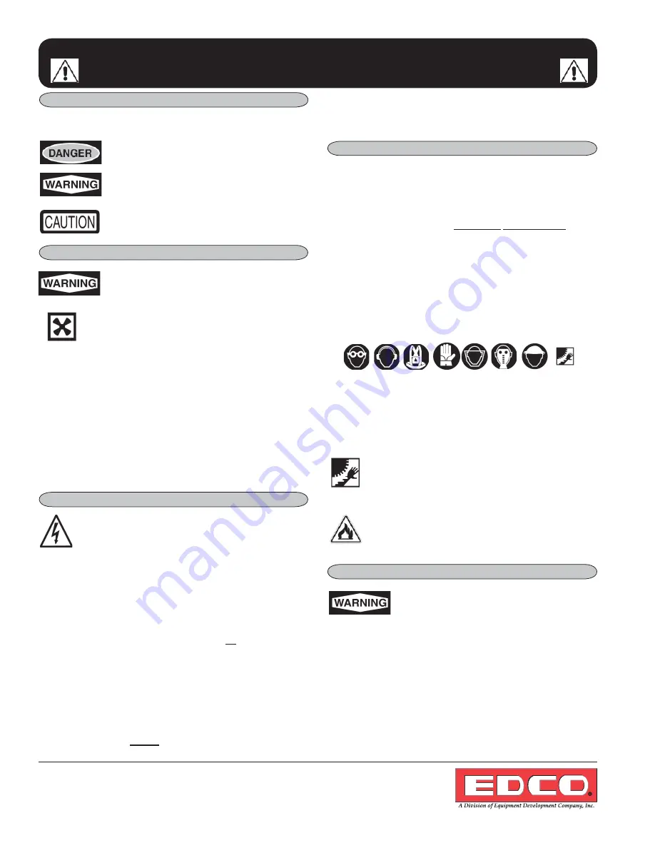 Edco CPM-10 Operator'S Instruction Manual Download Page 2