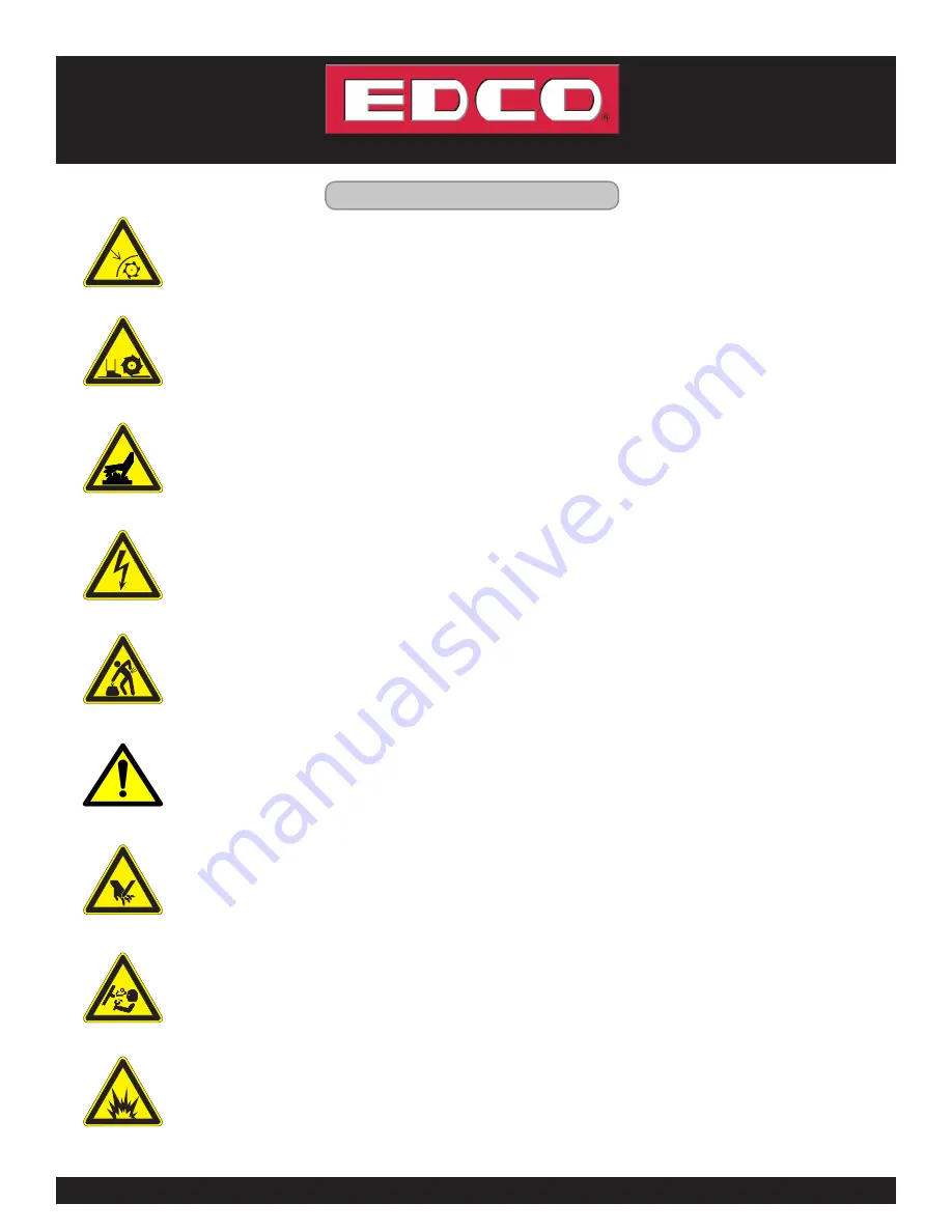 Edco TG-10 Operator'S Instruction Manual Download Page 13