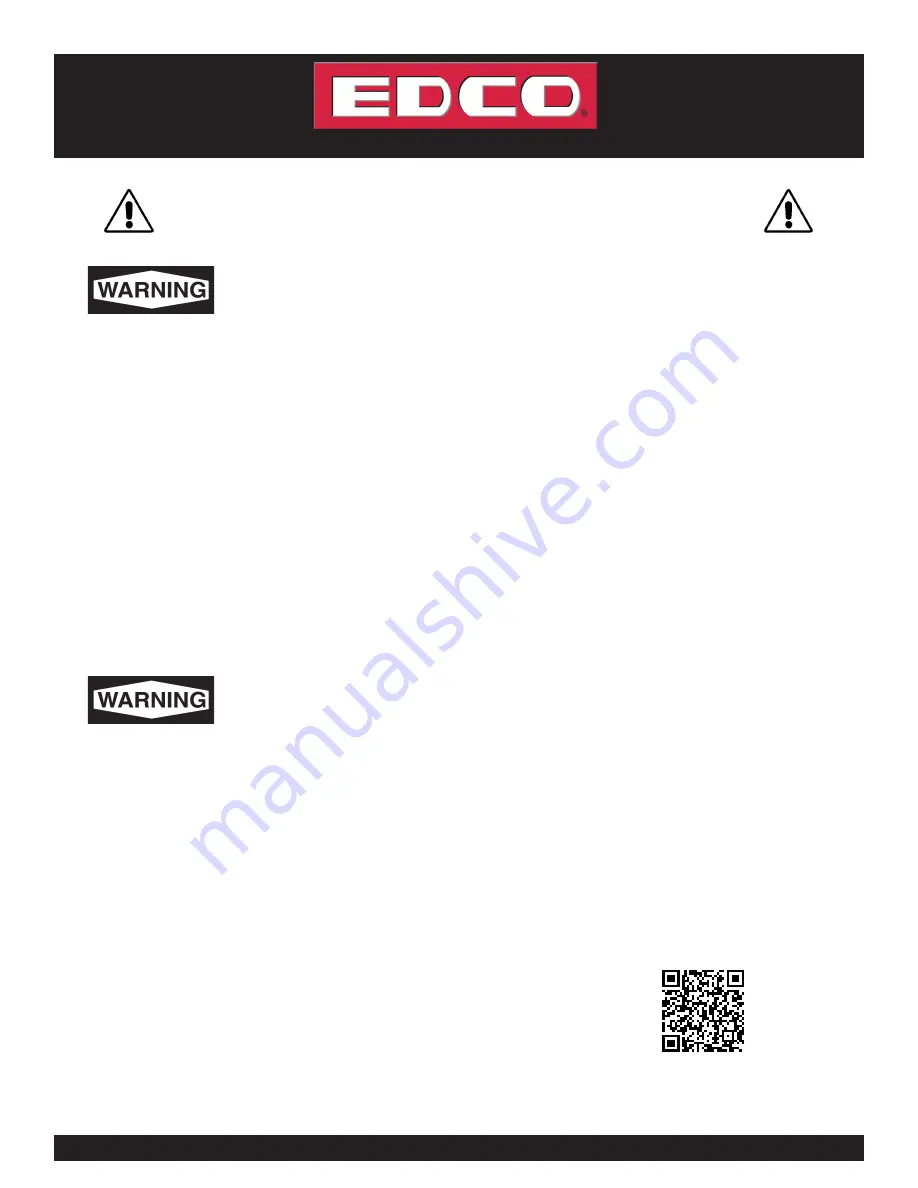 Edco TG-10 Operator'S Instruction Manual Download Page 15