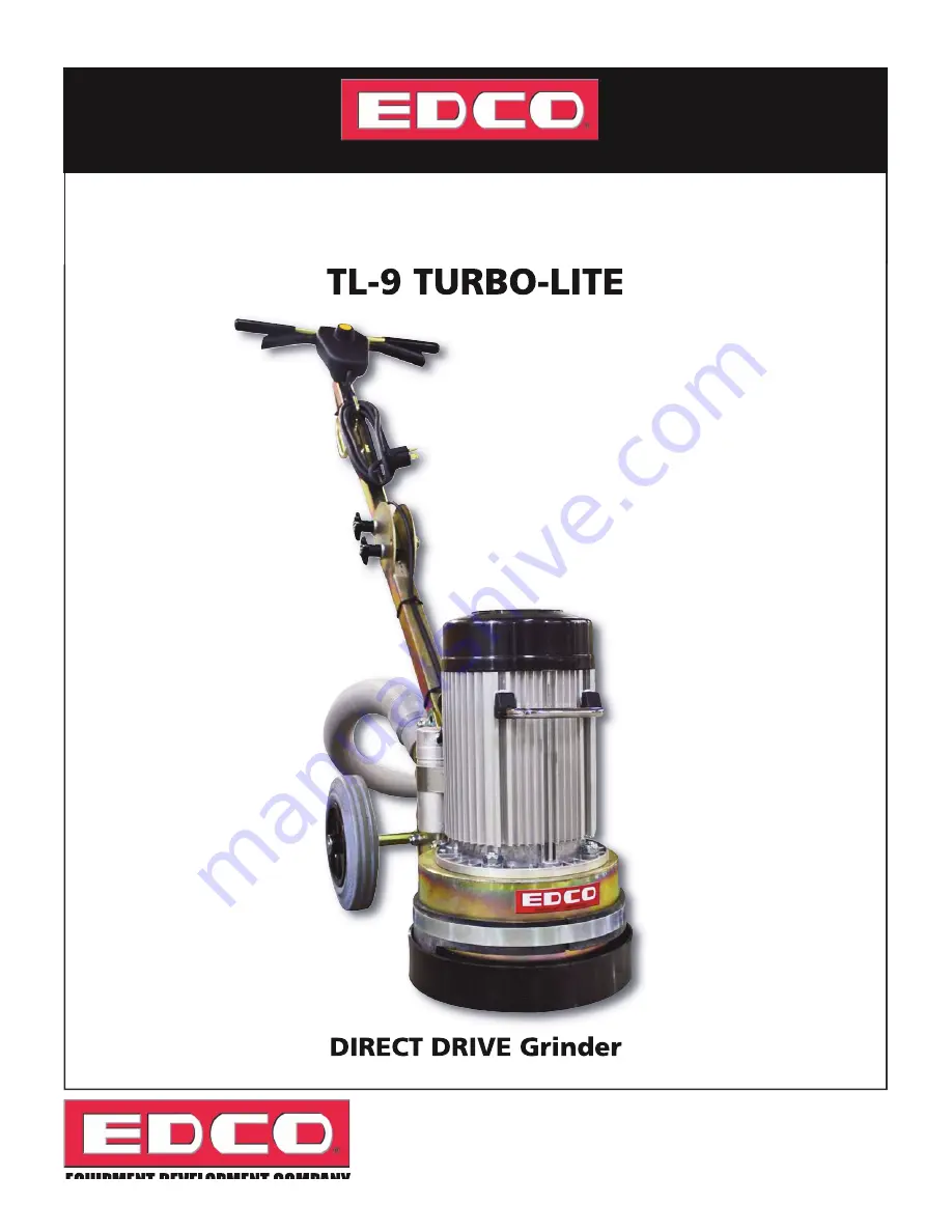 Edco TL-9 TURBO-LITE Operator'S Instruction Manual Download Page 1