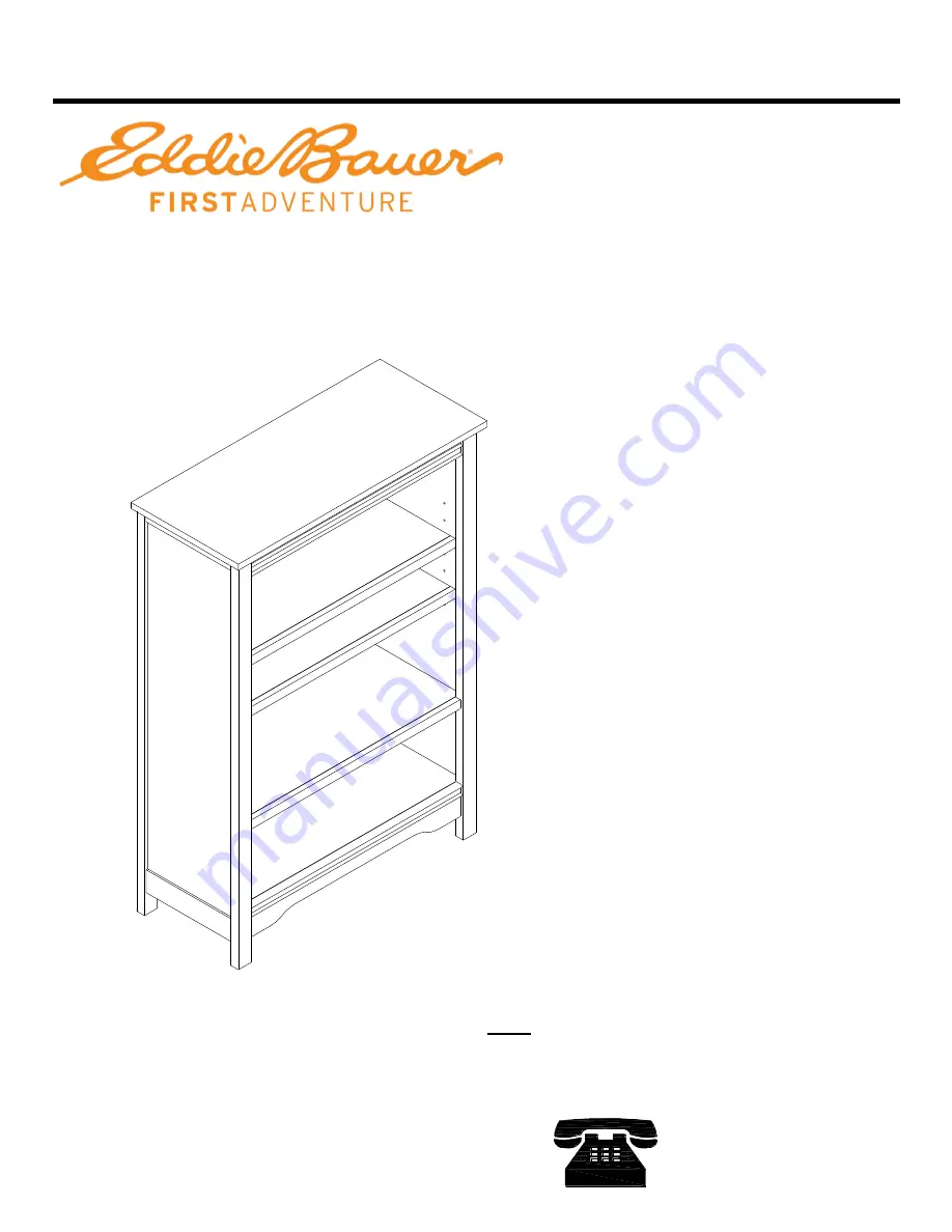 Eddie Bauer Langley Bookcase DA5673-3DR Assembly Manual Download Page 1