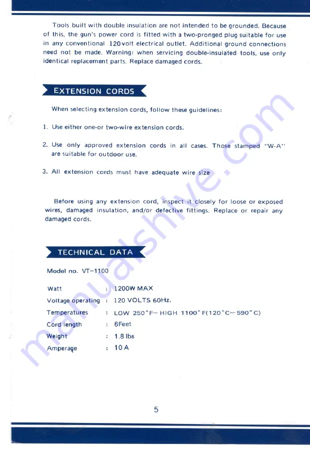 Eddy VT-1100 User Instructions Download Page 6