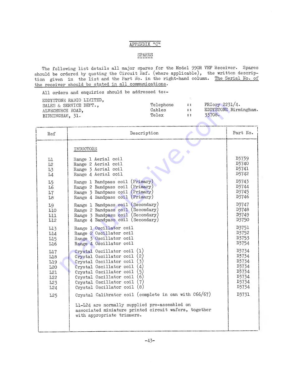 Eddystone 990R Manual Download Page 44