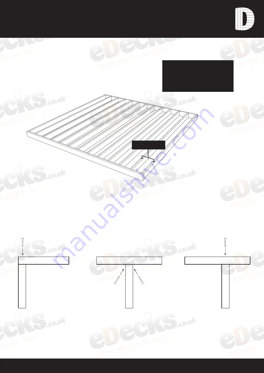 eDecks Hot Tub Decking Kit Manual Download Page 1