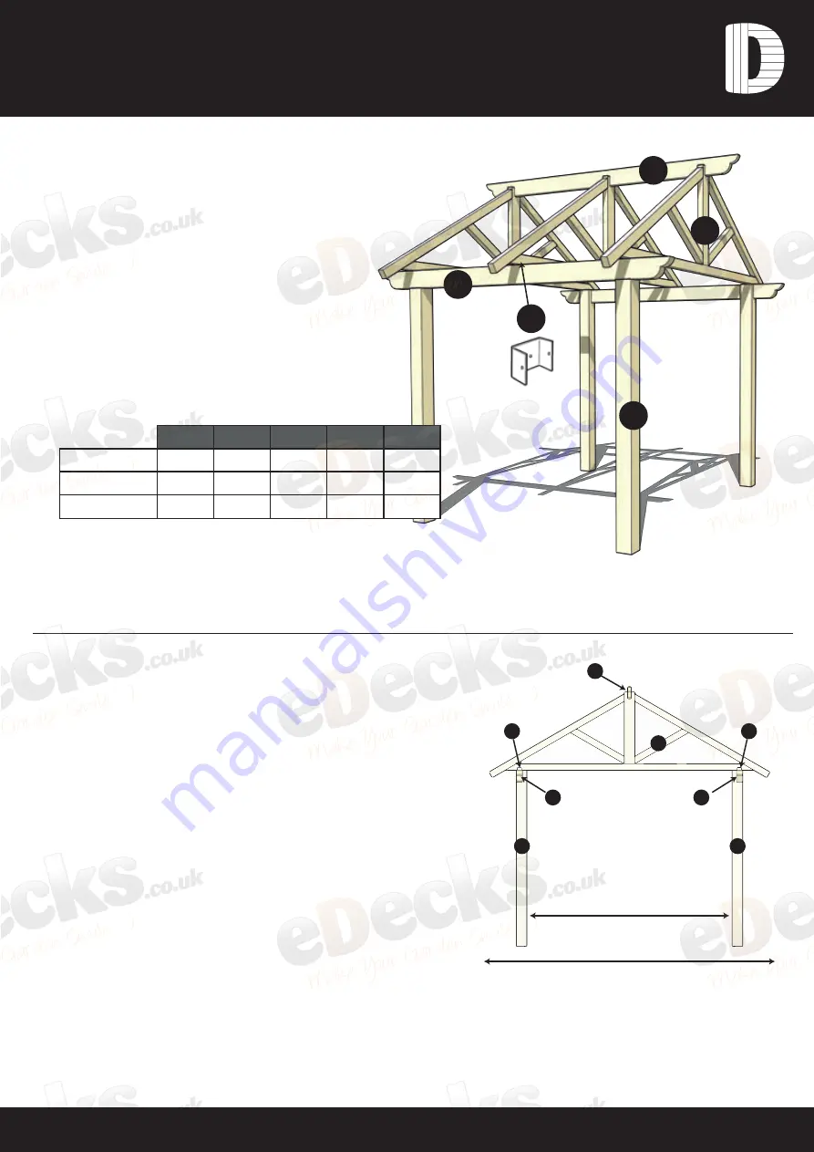 eDecks Parliament Pergola Fitting Instructions Manual Download Page 1