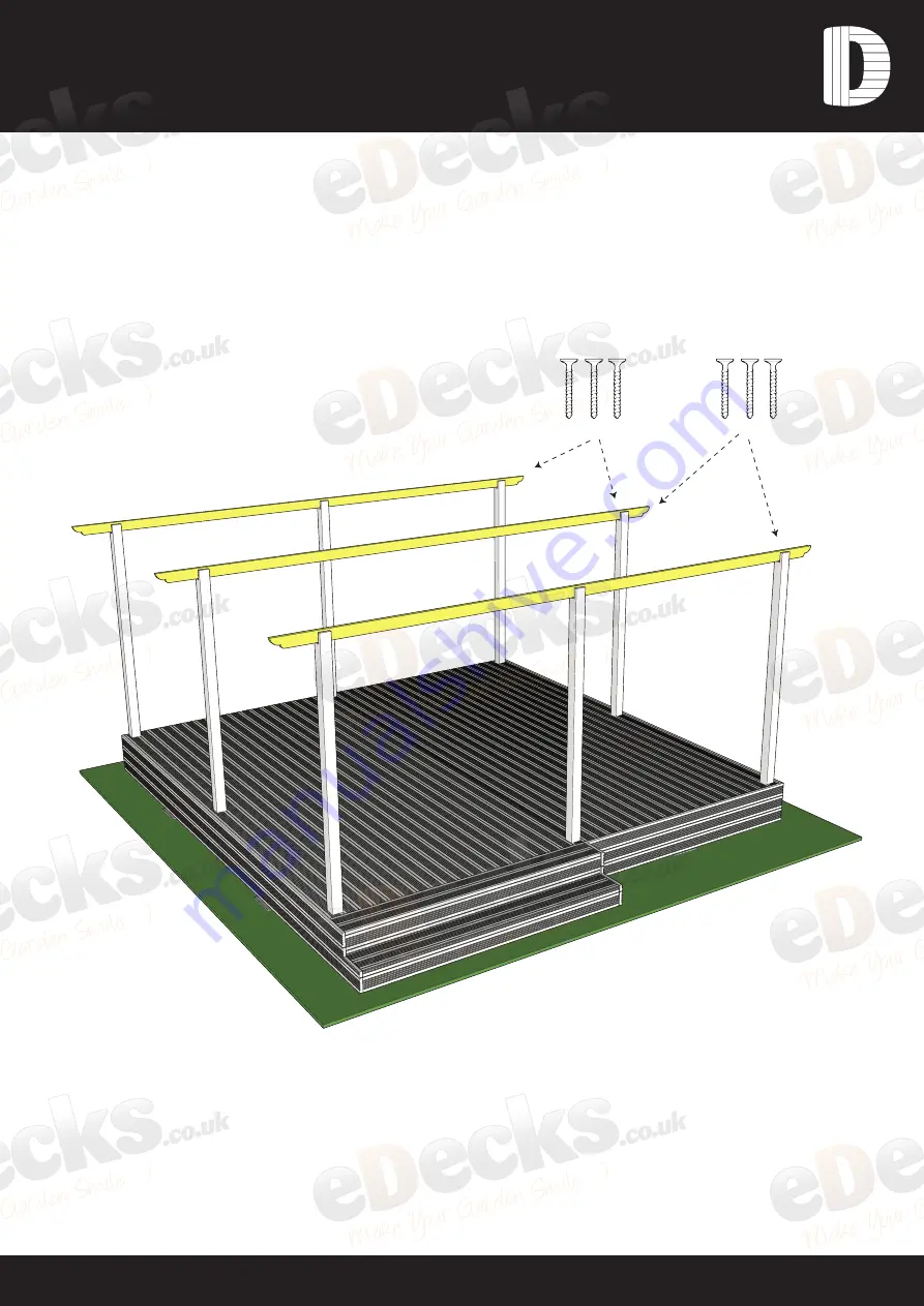 eDecks Queen Anne Fitting Instructions Manual Download Page 8