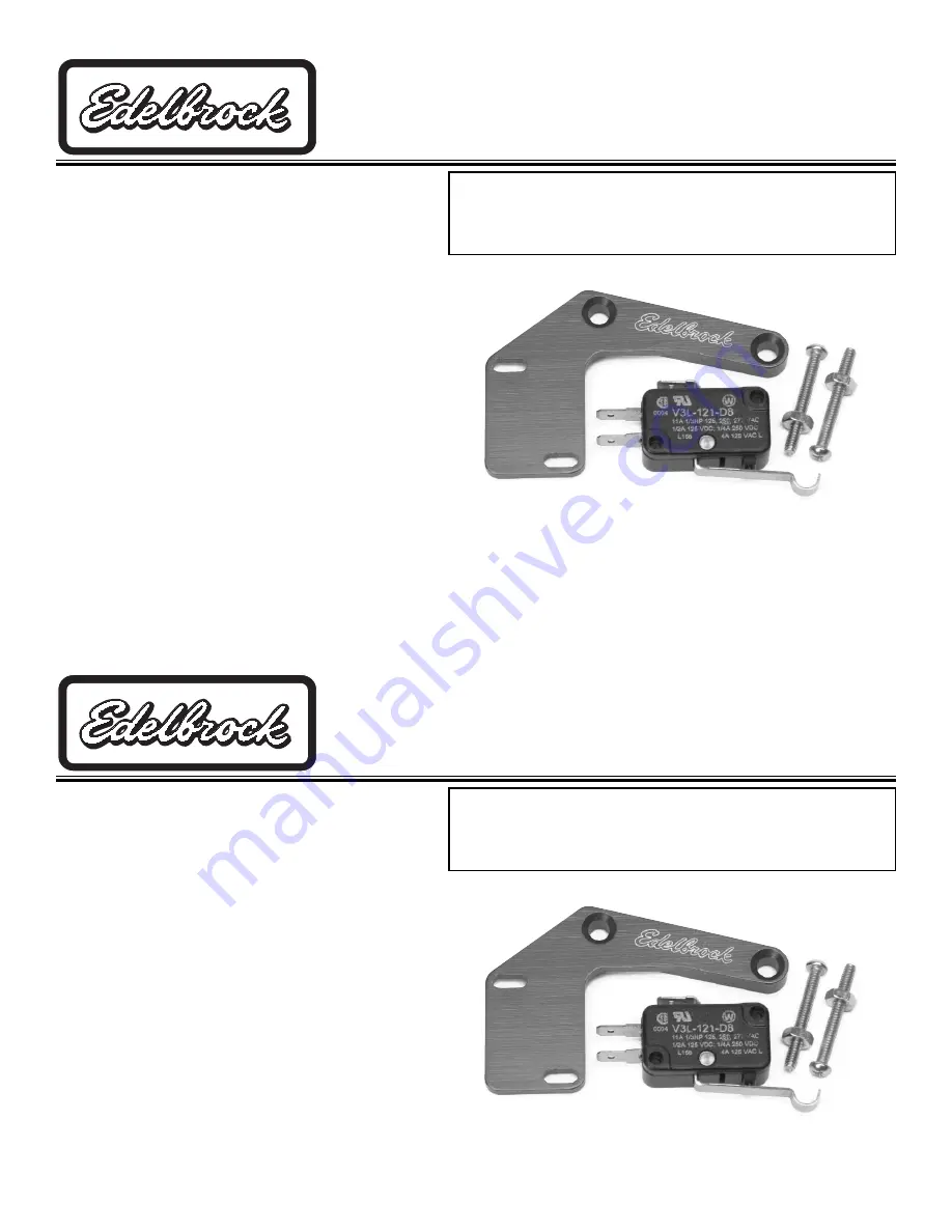 Edelbrock 72282 Скачать руководство пользователя страница 1