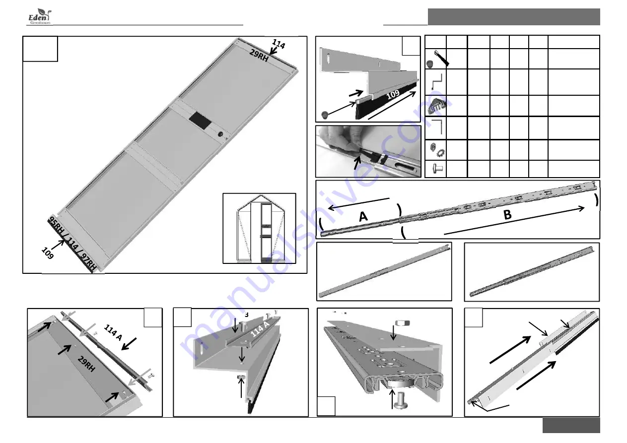 Eden Halls Greenhouses Birdlip Instruction Booklet Download Page 22