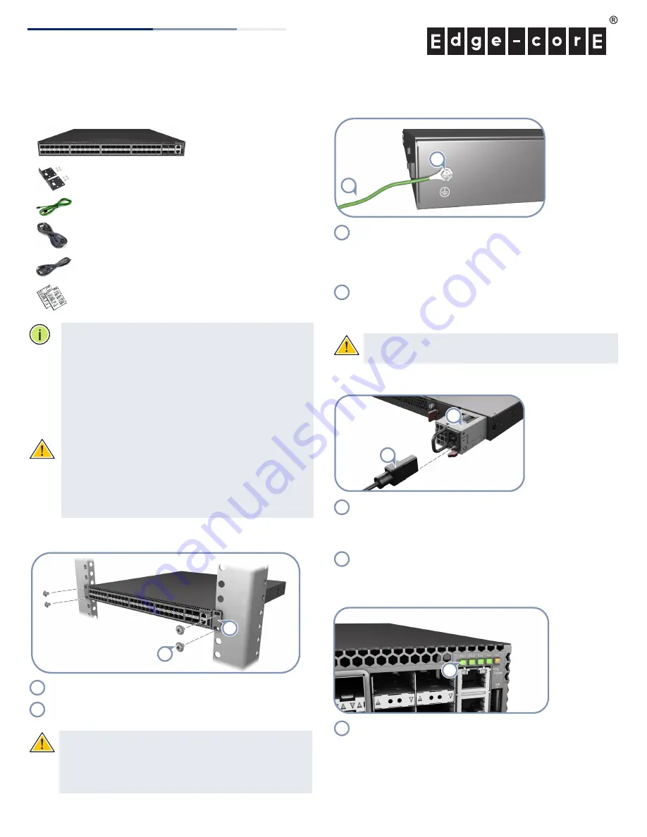 Edge-Core AS5610-52X Quick Start Manual Download Page 1