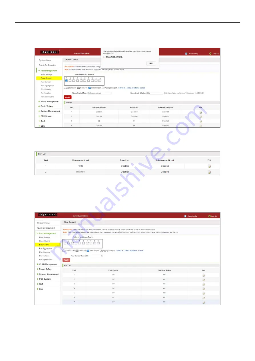 Edge-Core ECS2020 Series Web Management Manual Download Page 17