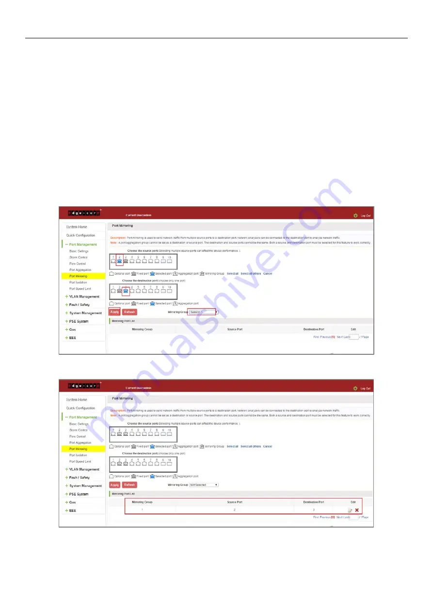 Edge-Core ECS2020 Series Web Management Manual Download Page 22