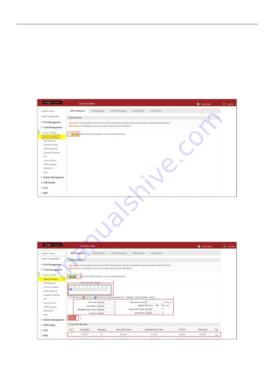 Edge-Core ECS2020 Series Web Management Manual Download Page 40