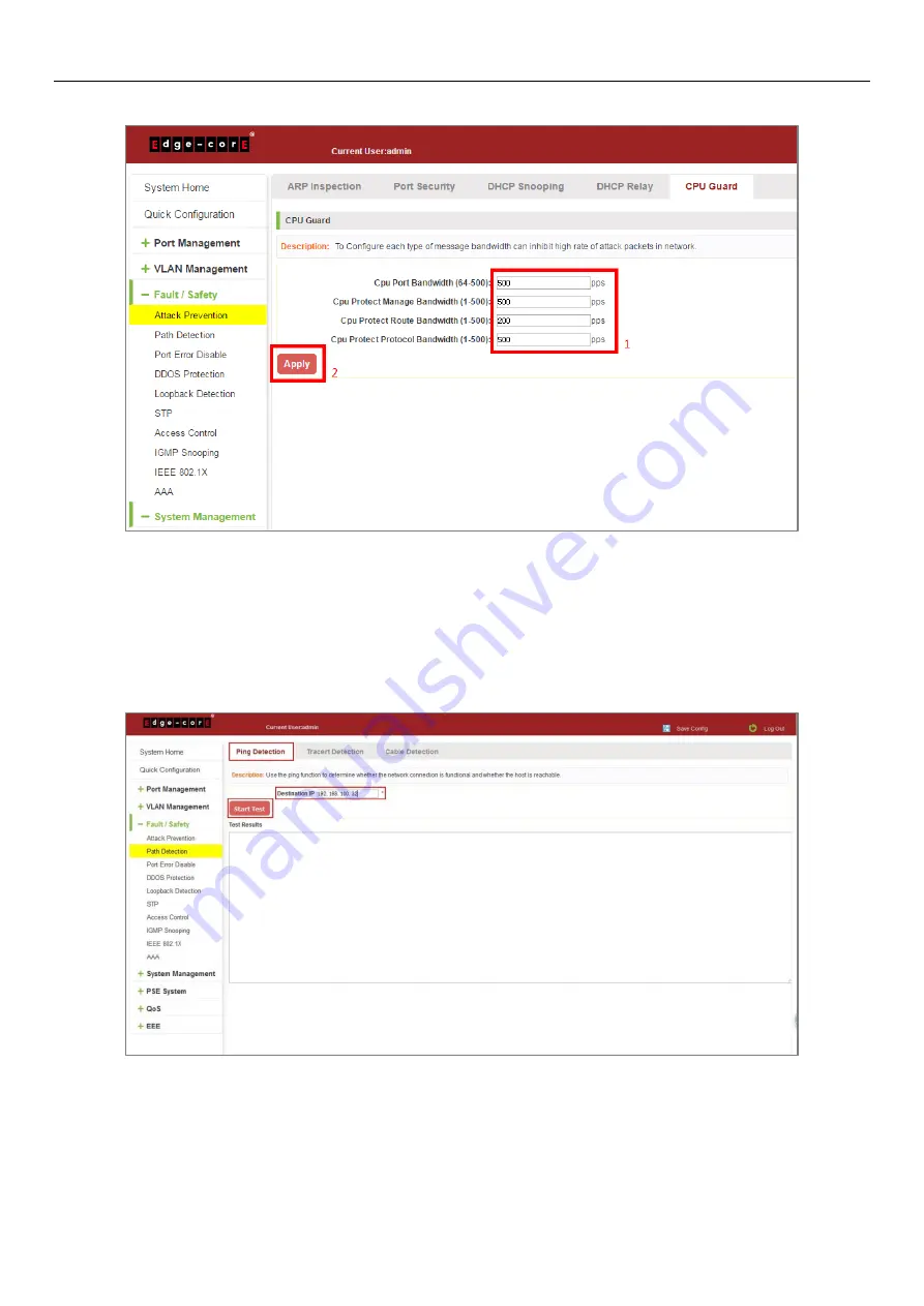 Edge-Core ECS2020 Series Web Management Manual Download Page 47