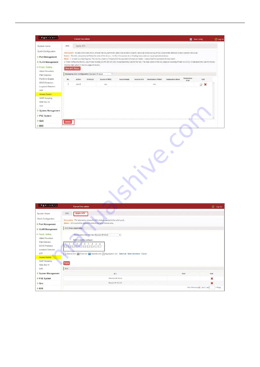 Edge-Core ECS2020 Series Web Management Manual Download Page 57