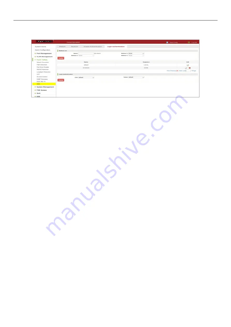 Edge-Core ECS2020 Series Web Management Manual Download Page 68