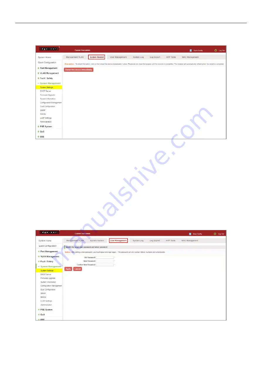 Edge-Core ECS2020 Series Web Management Manual Download Page 71