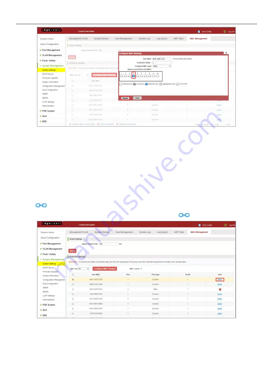 Edge-Core ECS2020 Series Web Management Manual Download Page 75