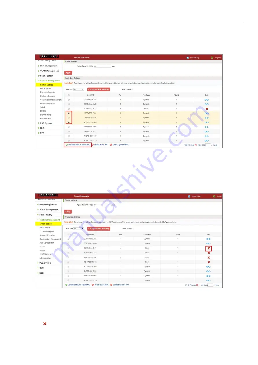 Edge-Core ECS2020 Series Web Management Manual Download Page 76