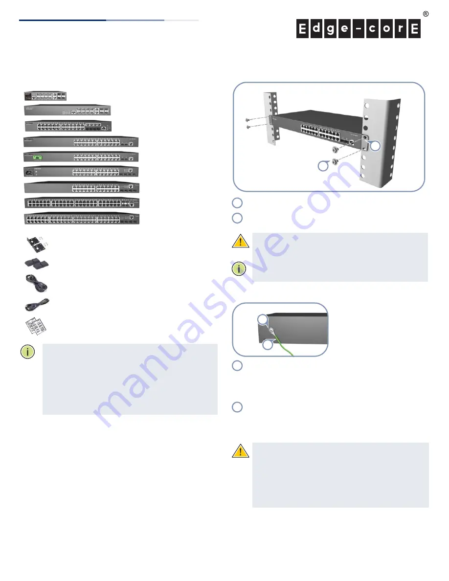 Edge-Core ECS4100-26TX Quick Start Manual Download Page 1